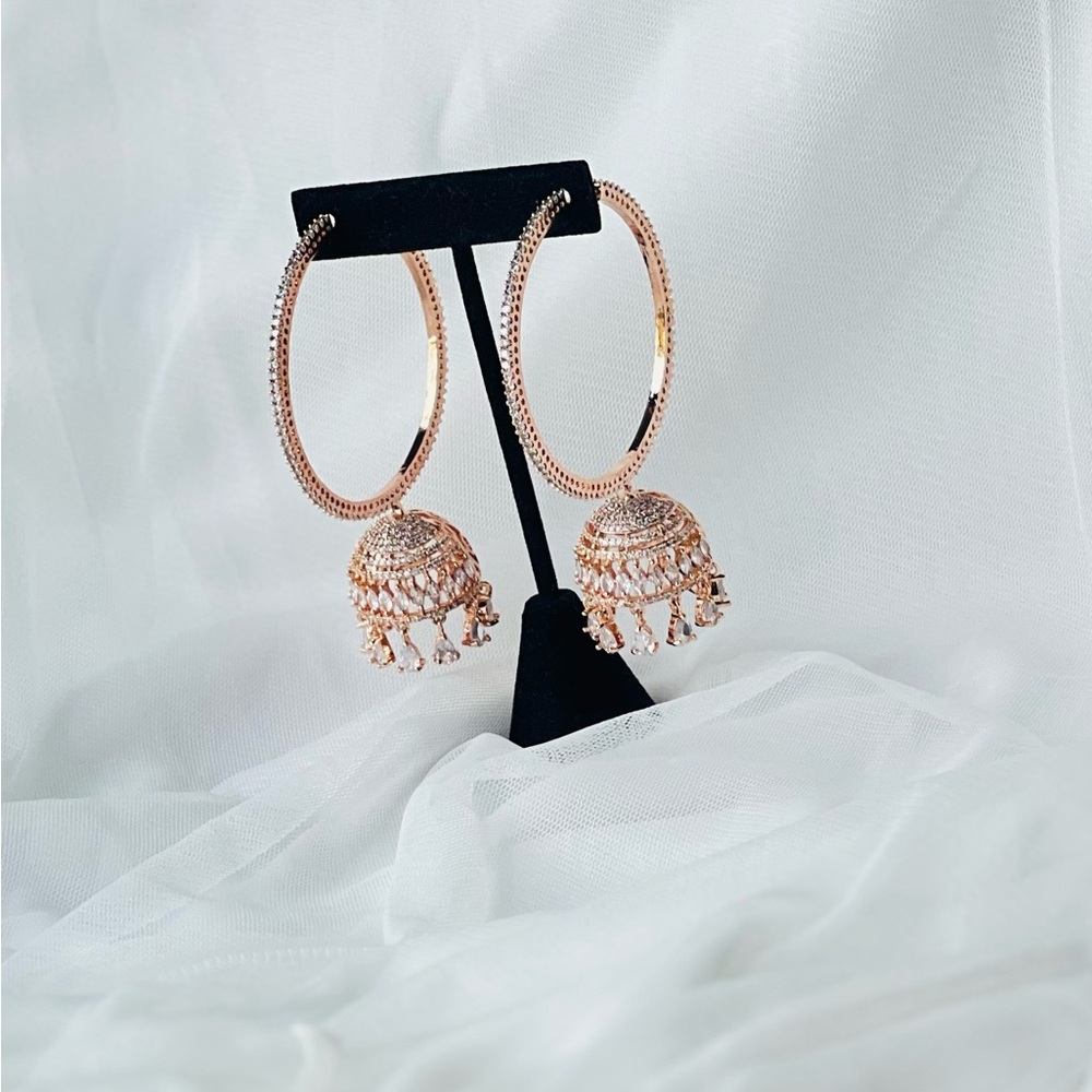 Elegant Gold Elephant Hoop Earrings